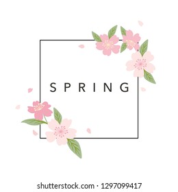 Cherry blossoms background illustration