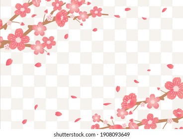 Ilustración de fondo de las flores de cerezo (tema de la temporada de primavera) 