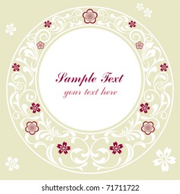 Cherry blossoms background. Illustration vector.