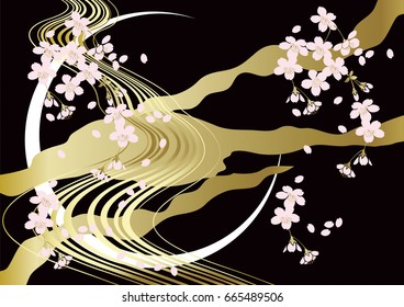 167 夜桜 和風 Stock Vectors Images Vector Art Shutterstock