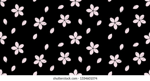 Cherry Blossoms background. Seamless pattern. Vector