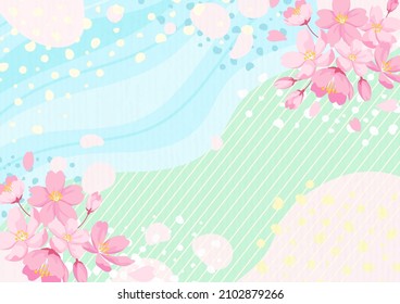 Cherry blossoms background, vector illustration