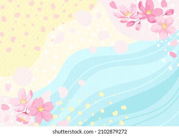 Cherry blossoms background, vector illustration