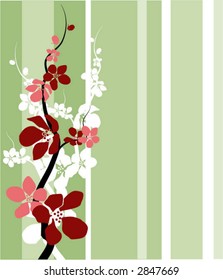 cherry blossoms design - colors can be changed