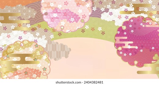 Cherry Blossoms Doll's Festival Spring Japanese Pattern Background