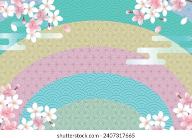 Cherry Blossoms Doll's Festival Spring Japanese Pattern Background