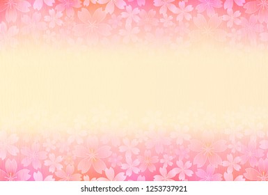 Cherry Blossoms Flowers New Year's card background