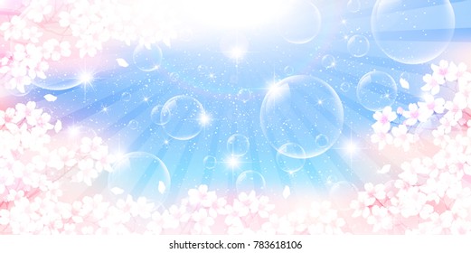 Cherry blossoms Flowers Spring background