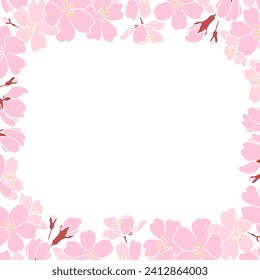 Cherry blossoms in full bloom enclosing frame Square