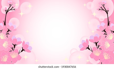 Cherry blossoms , illustration background material