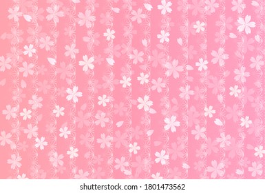 Cherry Blossoms Japanese pattern New Year's card background