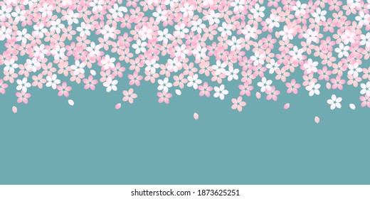 Cherry Blossoms Japanese pattern New Year's card background