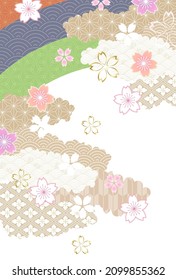 Kirschblüten Japanisches Muster Frühlingshintergrund