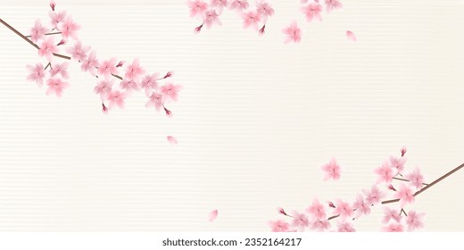 Cherry Blossoms Japanese Pattern Spring Background