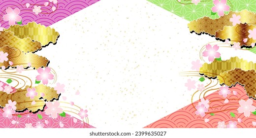 Florecimiento del cerezo Fondo de primavera del patrón japonés