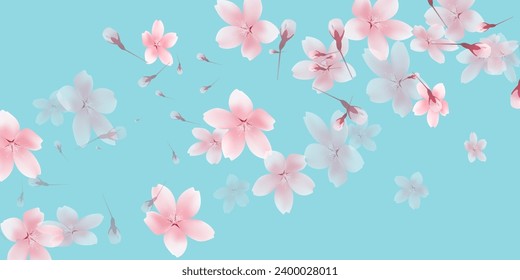 Florecimiento del cerezo Fondo de primavera del patrón japonés
