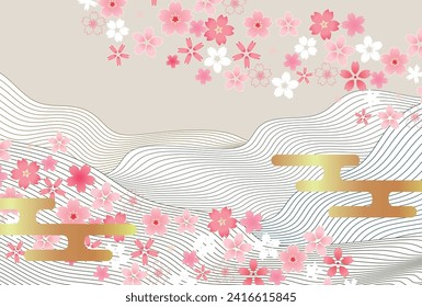 Cherry Blossoms Japanese Pattern Spring Background