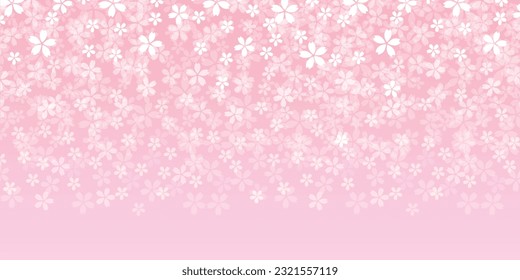 Cherry Blossoms Japanese Pattern Watercolor Background