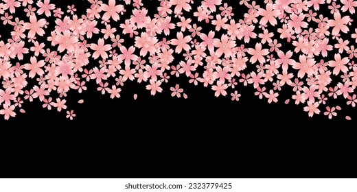 Cherry Blossoms Japanese Pattern Watercolor Background