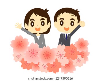 Cherry blossoms and new recruits