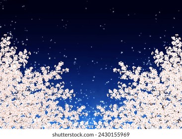 
cherry blossoms cherry blossoms at night background night view night illustration cherry blossom snowstorm