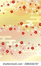 Kirschblüten Pflaumen Japanischer Musterhintergrund 