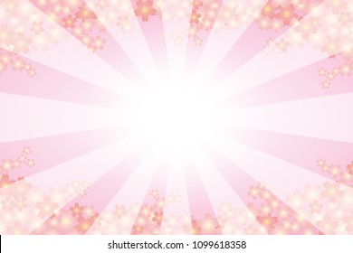 Cherry blossoms and radiant light