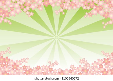 Cherry blossoms and radiating light