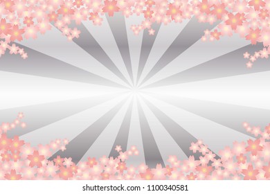 Cherry blossoms and radiating light