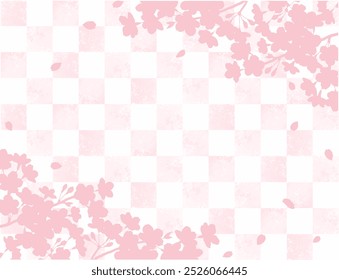 Cherry blossoms silhouette background vector illustration