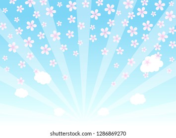 Cherry blossoms in the sky