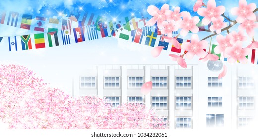 Cherry Blossoms spring flower background