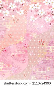 Fondo de flores de primavera de cerezos