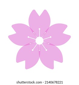 Kirschblüten sind die Frühlingsblüte Japans. Vektorgrafik.