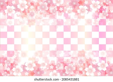 Cherry blossoms spring Japanese pattern background 