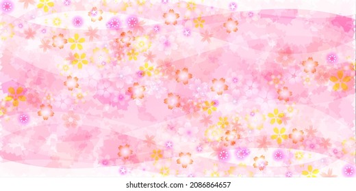 Cherry blossoms Spring Japanese pattern background 