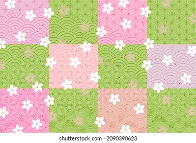 Kirschblüten Frühling Japanischer Musterhintergrund 