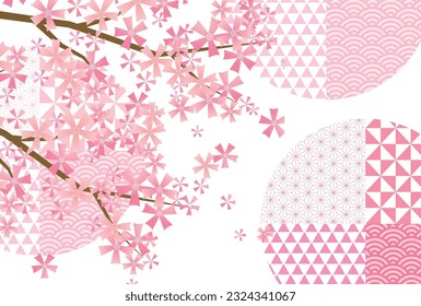 Cherry Blossoms Spring Japanese Pattern Background