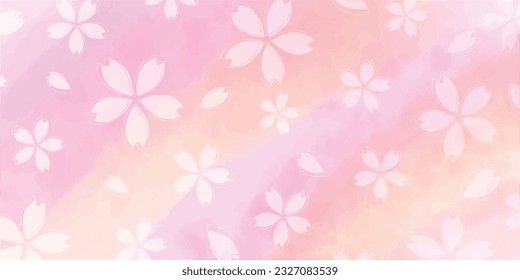 Cherry Blossoms Spring Japanese Pattern Background