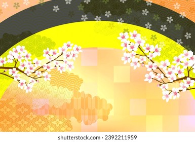 Cherry Blossoms Spring Japanese Pattern Background