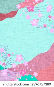 Fondo del patrón japonés de primavera de florecimiento de cerezos