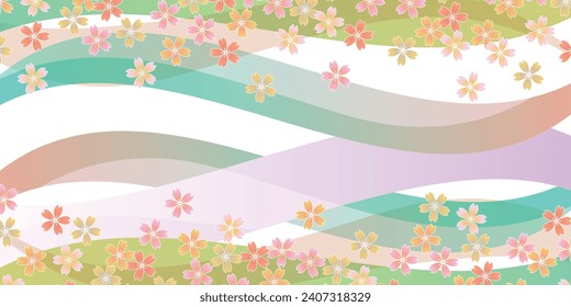 Cherry Blossoms Spring Japanese Pattern Background