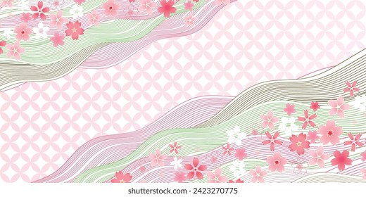 Cherry Blossoms Spring Japanese Pattern Background