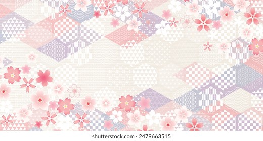 Cherry Blossoms Spring Japanese Pattern Background