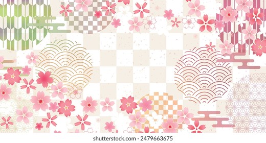 Cherry Blossoms Spring Japanese Pattern Background