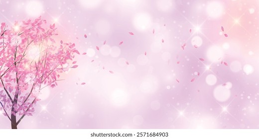 Cherry Blossoms Spring Landscape Background