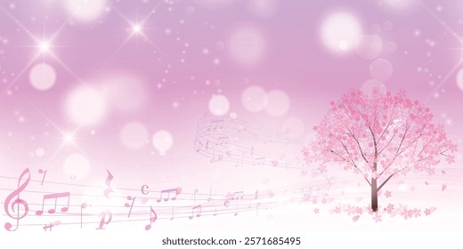 Cherry Blossoms Spring Landscape Background