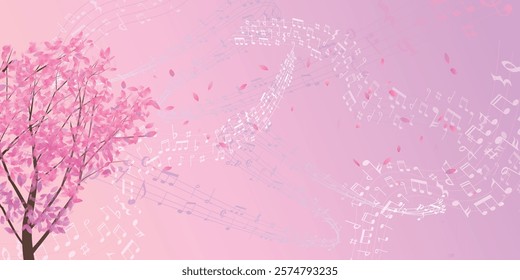 Cherry Blossoms Spring Landscape Background