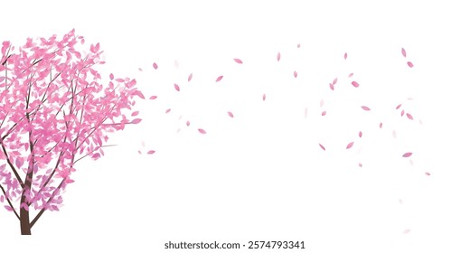 Cherry Blossoms Spring Landscape Background