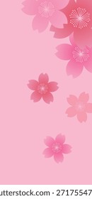 Fondo de paisaje de primavera de flores de cerezo